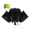 OEM Amazon 12ribs Umbrilla invertido para el paraguas de plegamiento automático inverpido paraguas reverso automáticamente con cuero